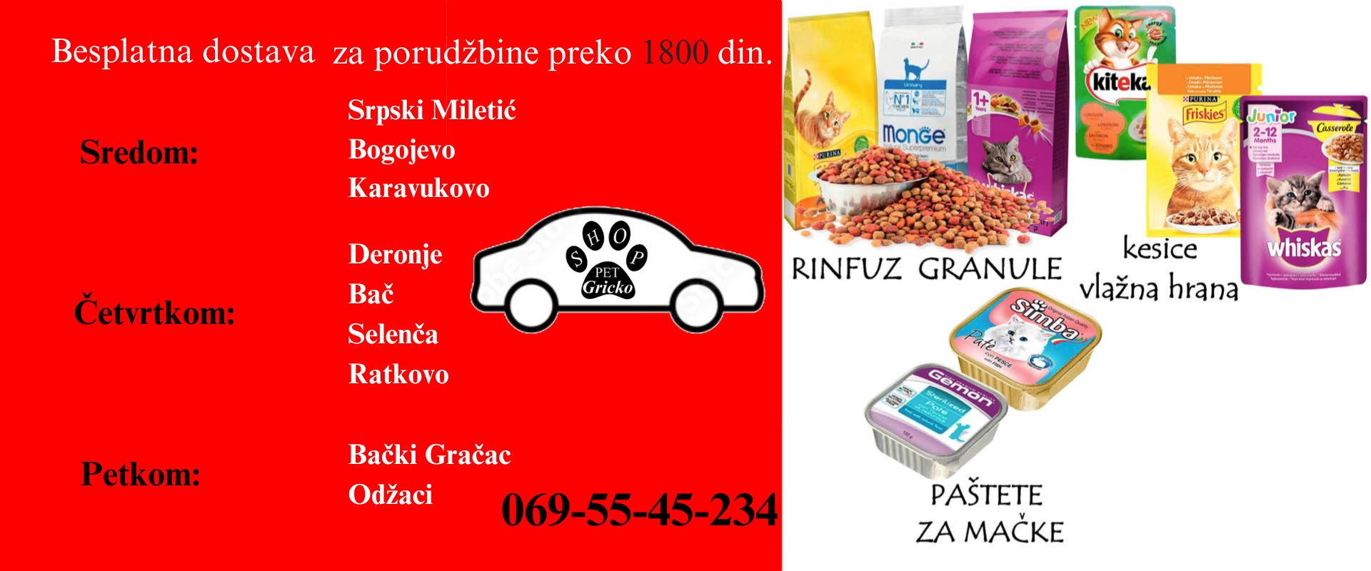 Hrana i oprema za mačke